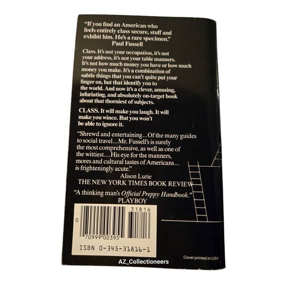 Class by Paul Fussell - Ballantine books - isbn 0345318161 - Picture 6 of 6